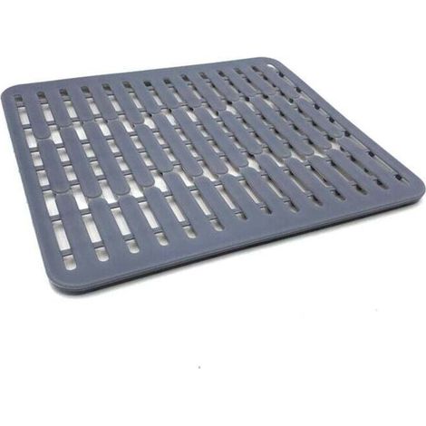 32.5x28.7x1.1cm,gris– Tapis de fond d'évier en silicone ou protège évier - Petit format (1/4)