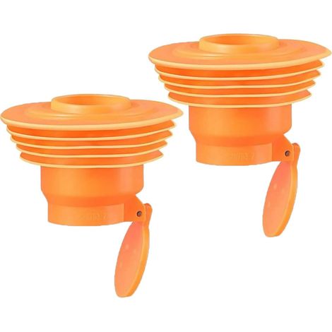 Lot de 2 Bouchon d'égout anti-odeur en silicone – Dimensions 9x8cm – Compatible tuyaux 24-32mm – Installation facile sans outils, anti-insectes (1/5)