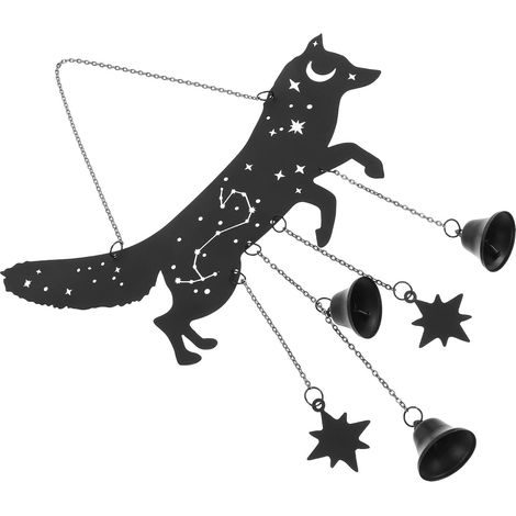 Kreatives Fuchs Windspiel aus Eisen Metall für Garten und
