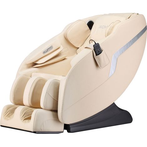 Home Deluxe – Fauteuil de massage relax KELSO beige – 6 programmes – fonction Zero Gravity – Bluetooth – chauffage jusqu'à 50°C – ergonomique