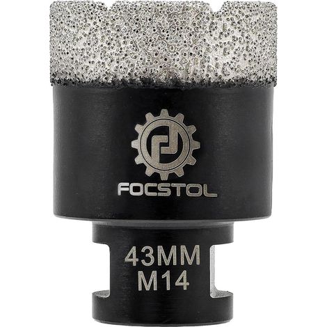 Fliesenbohrer Diamant vakuumgelötete M14 Gewinde Porzellan 43mm (1/5)