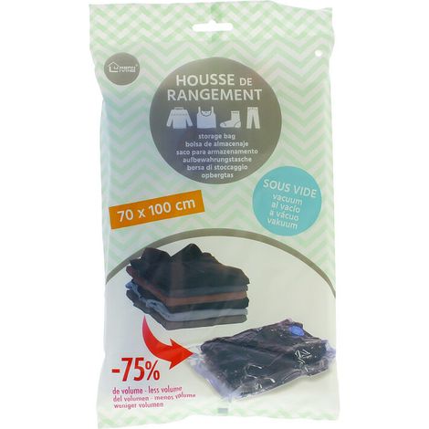 Housse de rangement sous vide 70x100cm 28753 pour Aspirateur