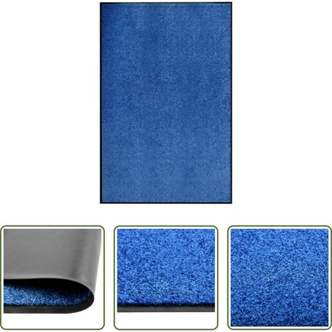 vidaXL Innen- und Außenfußmatte -  Fußmatte Waschbar Blau 120x180 cm (1/5)