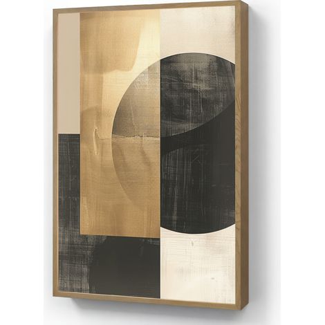 APLIQUE DE PARED Abstracto - Moderno - Negro - Dorado 70x100 cm (1/5)