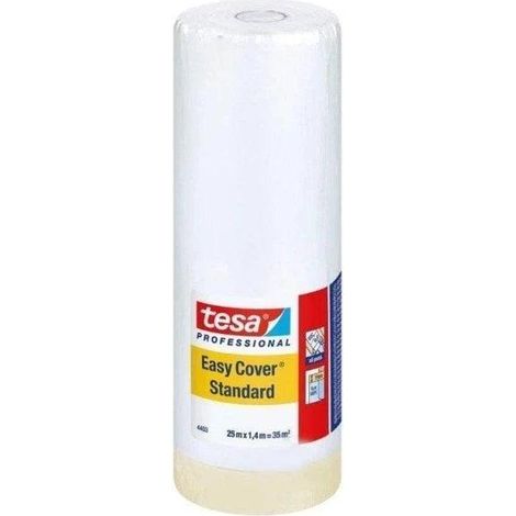 ADHÉSIF DE MASQUAGE EASY COVER® STANDARD TESA® PROFESSIONAL - ROULEAU DE 25 M - 140 CM 04403-00001-00