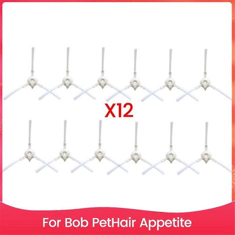 Lot de 12 de rechange brosses latérales pour Bob poils d'animaux Appetite aspirateur robot (1/5)
