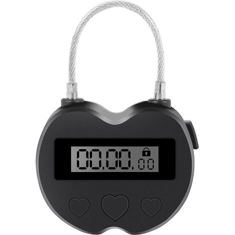Minuteur électronique de voyage multifonction avec affichage LCD et verrouillage horaire, étanche et rechargeable par USB. (1/5)