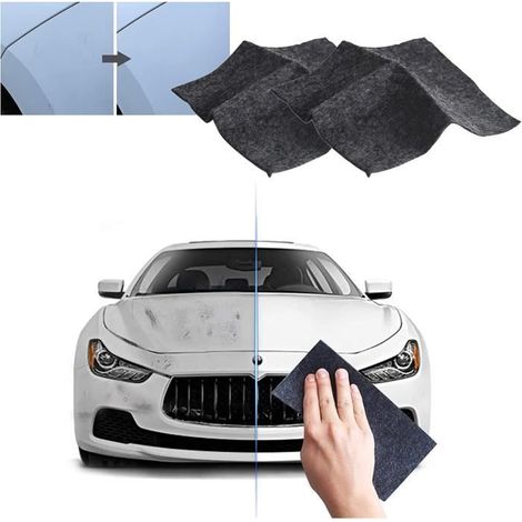 Nano Sparkle Cloth,Efface Rayures Chiffon Voiture,Chiffon Anti Rayures Voiture,Rayure Voiture Réparer Tissu,Réparation (2PCS) (1/4)