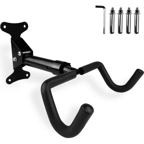 Support Vélo Mural Pliable Pivotant, Rétractable, Fabriqué en Métal Massif Robuste, angle et Distance du Mur Réglables, Economie D'Espace Idéal Convient aux Vélos, VTT (1/4)