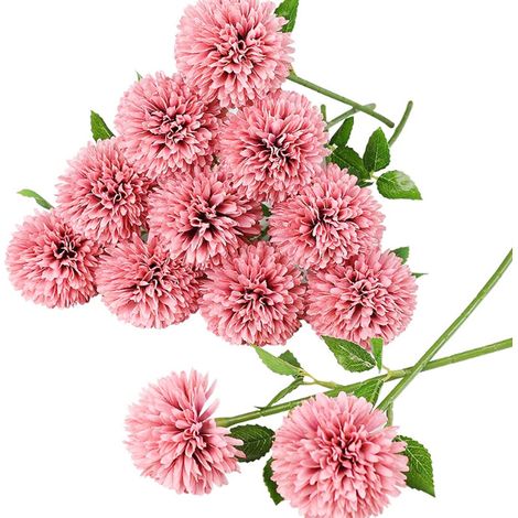Fleurs Artificielles Tournesol - Résistant UV - Pour Décoration Extérieure et Intérieure - 12 Bouquets (1/5)