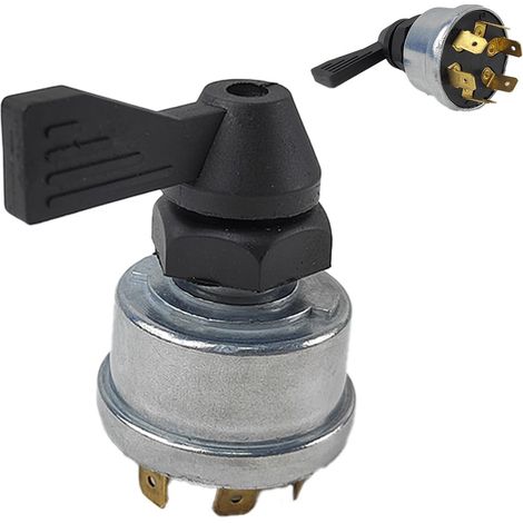 Interrupteur de Phare de Voiture, Résistant à L'ozone, Résistant aux Fissures, Multifonctionnel Ignition Commutateur, Adapté à tous Les Types de Camions, Tracteurs et Autres Modèles (Argenté) (1/5)