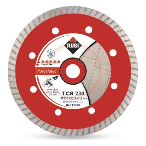 DISCO DIAMANTATO RUBI TCR 125 SUPERPRO PER PIASTRELLE IN GRES PORCELLANATO