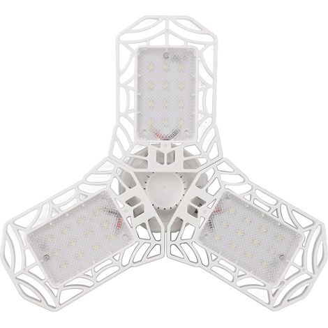Jeffergarden Plafonnier LED déformable pour Garage, 6000K, E26, E27, avec 3 panneaux réglables, pour atelier, usine, salle de sport (1/5)