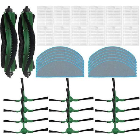 Pour Combo Essential, pièces essentielles : rouleau principal, brosse latérale, filtre HEPA, chiffon de nettoyage, accessoires A (1/5)
