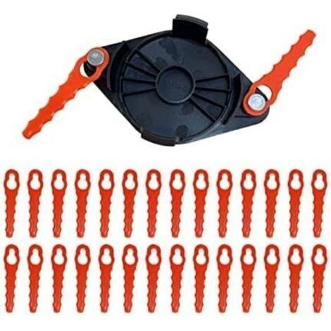 31 Pcs AF-100 Weed Eater Bladed Head Double Serrated Grass String Trimmer Head Blades Replace Plastic Cutter Blades Compatible with Black De-cker GH900 GH600 LST522 LCC140 String Trimmer (1/5)