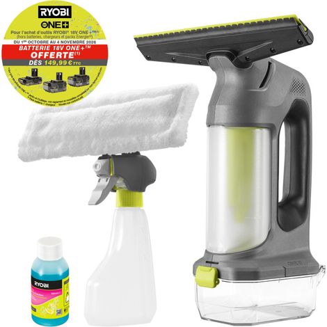 Nettoyeur de vitre sans fil 18V RYOBI avec flacon pulvérisateur - Sans batterie ni chargeur - RWV18-0 (1/5)