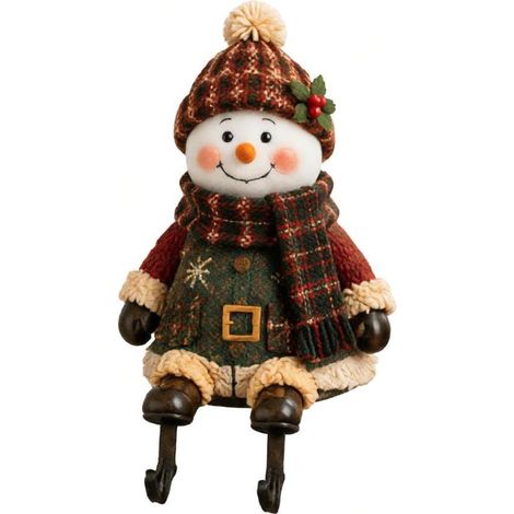 Creative New Christmas Stocking Hanger/Storage Rack/Resin Craft/Christmas Tree Decoration - Snowman -