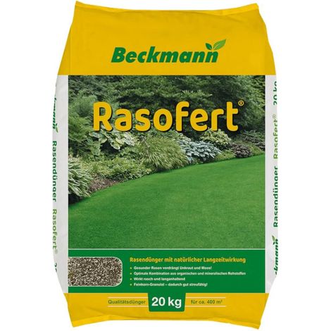 Engrais pour gazon Beckmann Rasofert® 20 kg – Action longue durée, action à libération progressive, action rapide