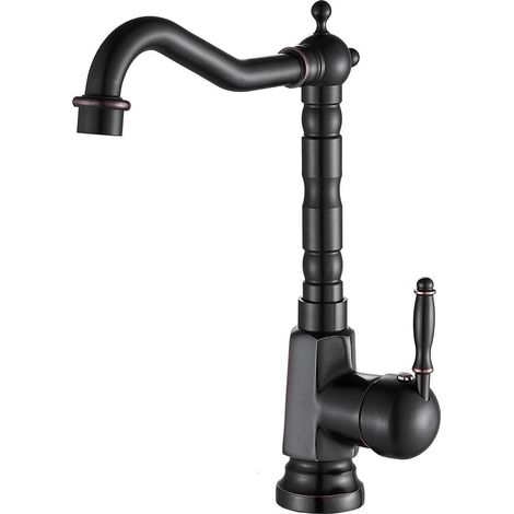 Küchenarmatur Einhebelmischer mit schwenkbarem Auslauf, Öl-Bronze-Finish (1/5)