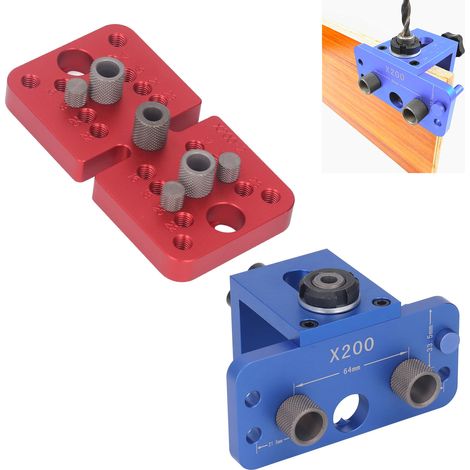 Kit de perçage 3 en 1 avec pince de positionnement, localisateur de trous pour chevilles en bois réglable et forets de 8/10/15 mm pour les réparations domestiques et les amateurs de bricolage en menui (1/5)