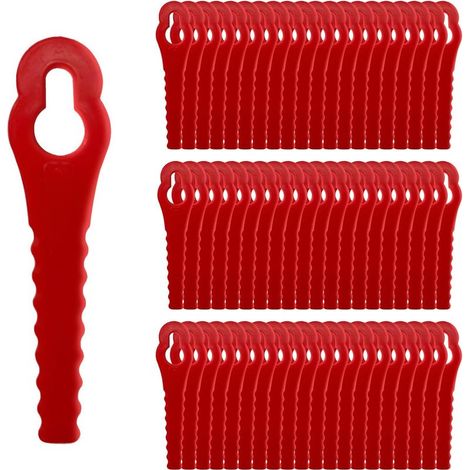 Sollbry Lot de 100 lames de rechange compatibles avec Florabest LIDL FRTA 20A1 FAT18B2 FAT18B3 Lames de rechange en plastique pour tondeuses sans fil Florabest (11 mm x 5 mm)Aec (1/5)