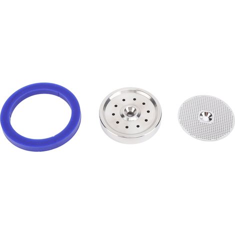 Kit de filtro, rejilla dispensadora y junta de silicona para cafetera, fabricado en acero inoxidable y desmontable para facilitar la limpieza. (1/5)
