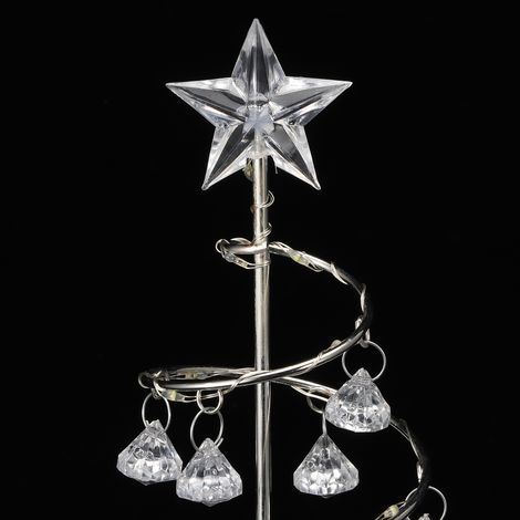 Lampe de Noël LED blanche, veilleuse décorative pour sapin, idéale pour les fêtes. (1/5)