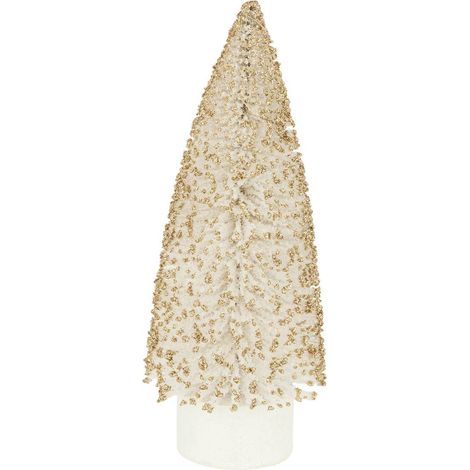 Decorazione per albero di natale bianco e oro h20cm 8 led bianchi caldi alimentati a batteria - Feeric lights & christmas (1/2)