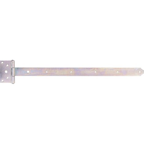 Penture anglaise avec goupille rivetée passivé penture 591 x 40 mm charnière 103 x 59 mm (1/3)
