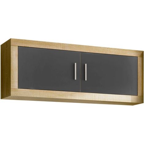 Módulo alto Nuka 2 puertas Cambria - Grafito (ancho) x 46cm (alto) (1/5)