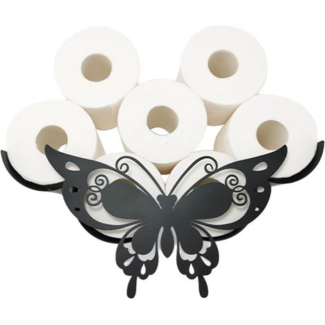 Porte-rouleau de papier toilette papillon mural, distributeur (1/5)