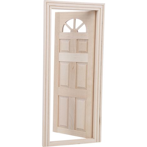 Porte miniature en bois pour maison de poupée à l'échelle 1:12, accessoire de jouet. (1/5)