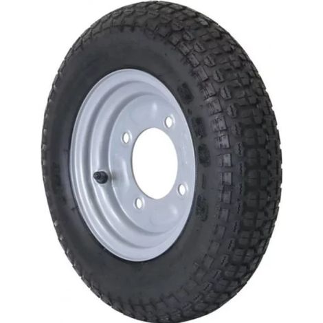 Sodise – Roue de remorque 3,50x8" – 4 trous entraxe 115mm – Moyeu 85mm – Charge maxi 170 kg à 140 km/h (1/3)