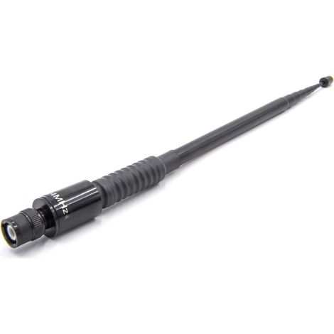 vhbw Antenne universelle pour diverses radios portables p. ex. compatible avec Yaesu, Vertex, Kenwood - Extensible 24cm - 99cm, connecteur BNC (m) (1/2)