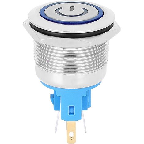 Interrupteur à bouton-poussoir autobloquant en acier inoxydable. Alimentation : 12-24 V CC, connecteur à 6 broches. (1/5)