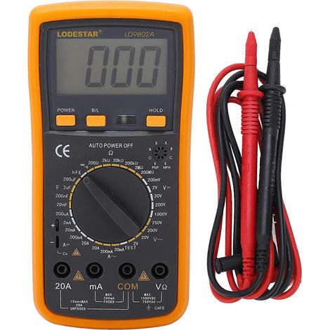 LD9802A LCD-Digitalmultimeter, Handmultimeter, Spannungs- und Strommessgerät, Kapazitätstester für die Industrie (1/4)