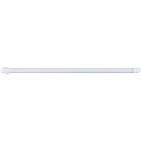 Portavisillo extensible plano blanco, ø1,1 x 80 - 145 cm, 2 uds