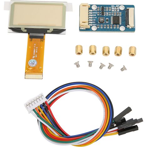 Module d'écran transparent bleu 1,51 pouces 128x64 pour Raspberry Pi, interface SPI/I2C, vue complète (1/5)