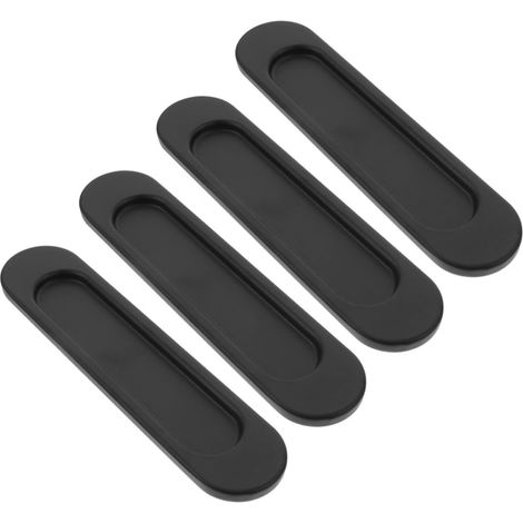 Poignées adhésives noires pour portes coulissantes de placard (1/5)