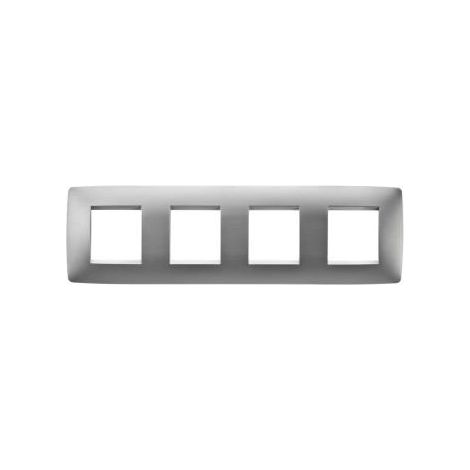 PLAQUE ONE INT. 2+2+2+2P H TITANE GEWISS GW16128VT