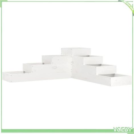 Jardinière - FAFEICY - 825325 - Bois de pin massif - 4 niveaux - Design en L 106x104,5x36 cm (1/5)