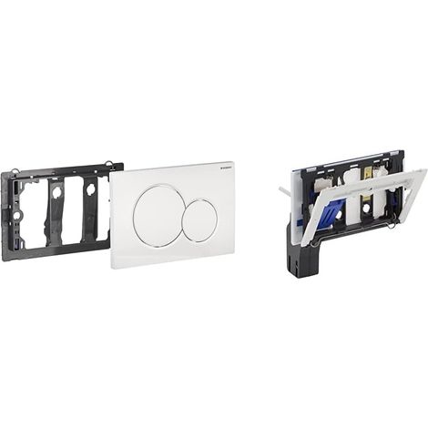 Geberit 115770115 Sigma01 Serie Betätigungsplatte aus Kunststoff mit Zweimengenspülung (1 Stück)