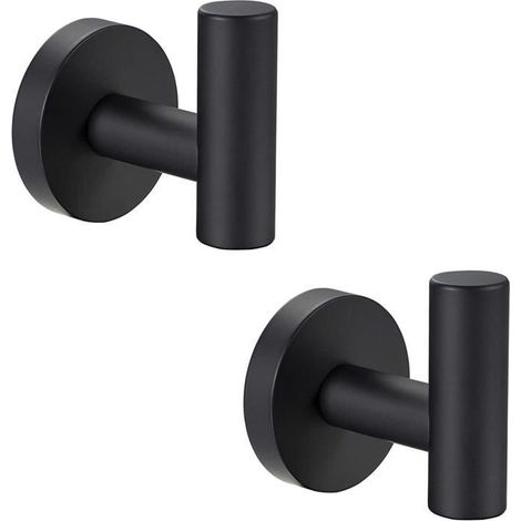2-teilige Wandhaken zum Einschrauben, Vintage-Wandgarderobe, Wandhaken mit Schrauben, Wandhaken aus Edelstahl (1/4)