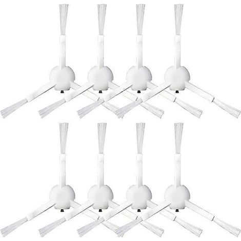 Lot de 8 brosses latérales blanches avec filtre HEPA et chiffon de nettoyage pour aspirateur robot Xiaomi 1C - Accessoires (1/2)