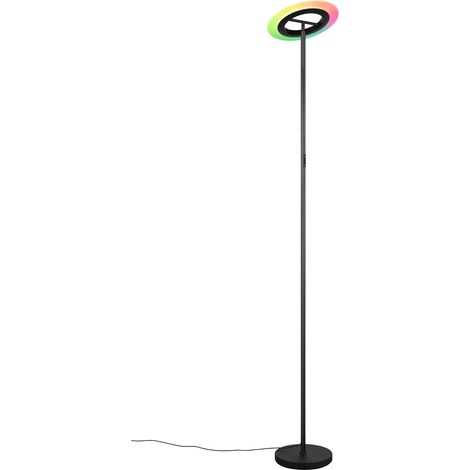 LED Stehlampe Standlampe Leselampe schwarz RGBW Farbwechsler dimmbar H 175 cm (1/5)