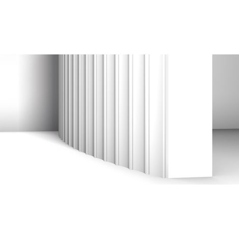 3d panneau mural NMC DORIQUE FLEX ARSTYL Noel Marquet Lambris mural Panneau acoustique Moulure flexible Cimaise Moulure en stuc Moulure décorative design moderne blanc 2 m (1/5)