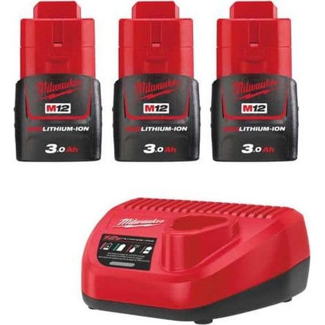 Confezione NRJ 12V 3,0Ah Red Li-Ion M12NRG303 - 4933459207