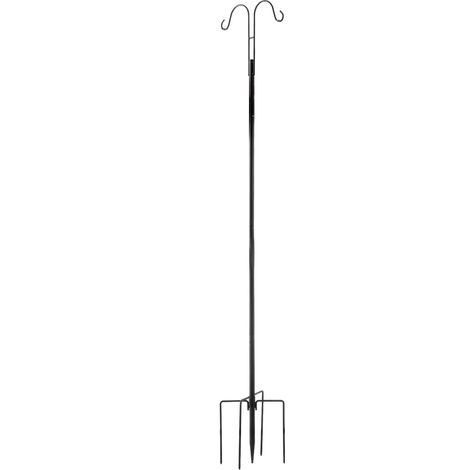 Mophorn Palo con Ganci per Mangiatoia per Uccelli, Set da 8 Pezzi, Altezza 1560 mm, Ideale per Appendere Cesti di Piante, Lanterne, Campanelli e Accessori da Giardino (1/5)