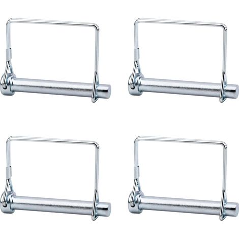 4pcs Goupille de verrouillage de l'arbre, 3/8" Galvanisé carrée boucle de fil Goupille pour Trailers Ferme Jardin Pelouse (1/5)