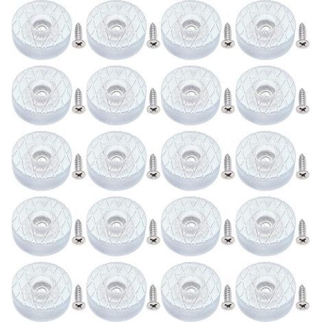 (20 Pièces) Antidérapant Silencieux 30mm Grand Protecteur Sol Silicone Patins de Meubles Planeurs avec vis pour Pieds canapé Table Bureau (1/5)